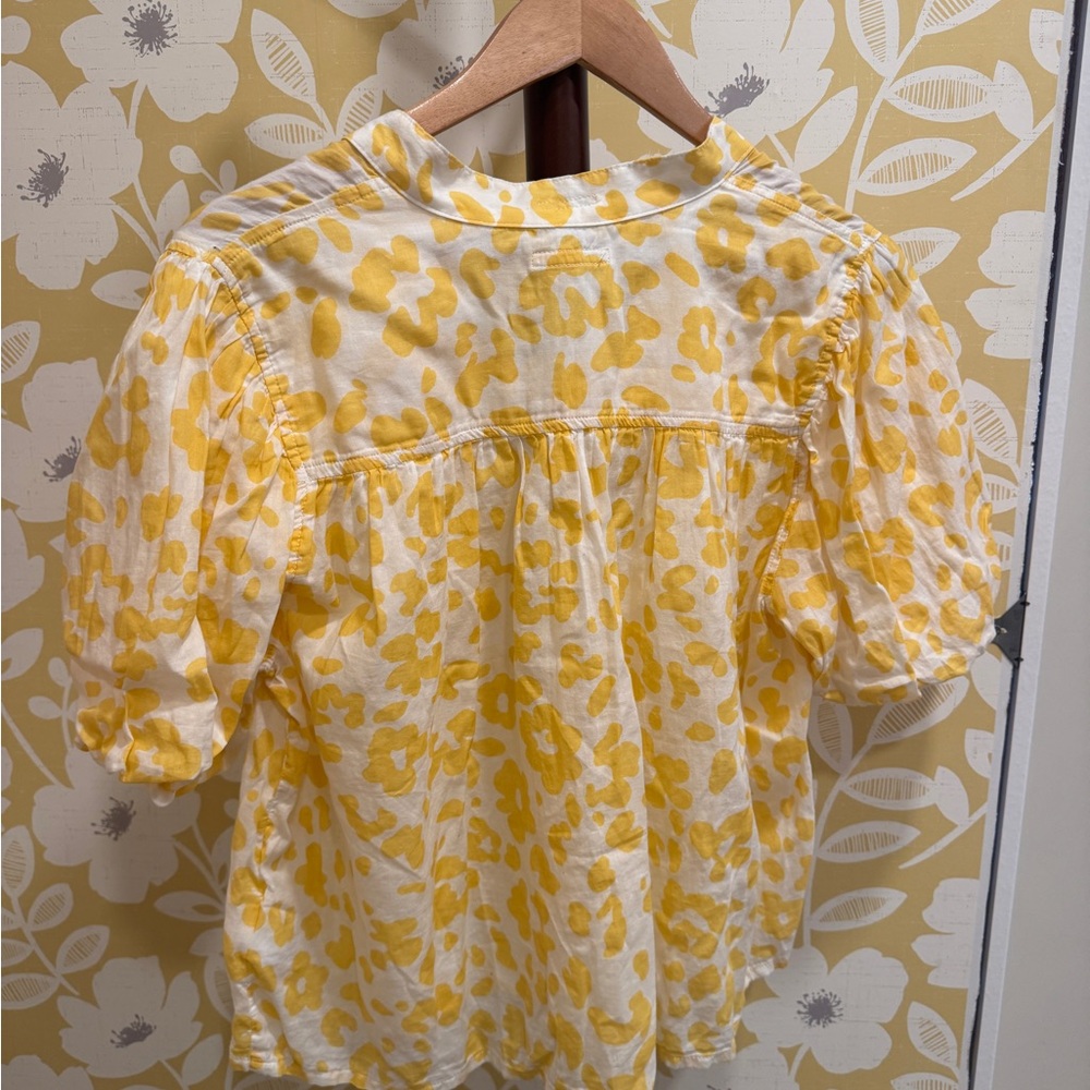 Yellow Floral Women's Shirt - Picture 5 of 5